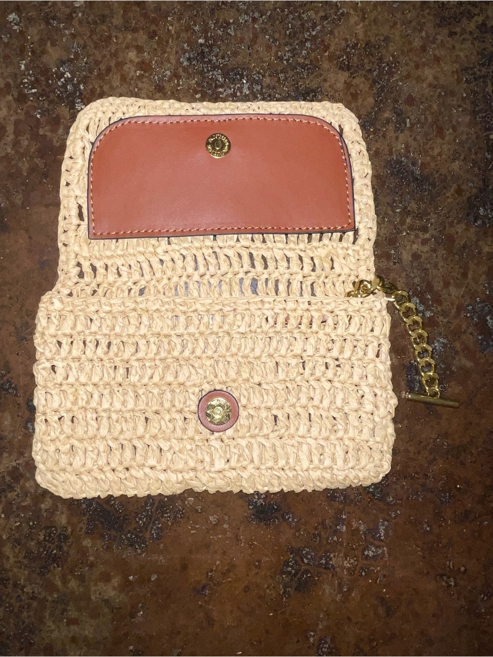 Saint Laurent Beige Crochet Tote with Metallic Logo and Pouch - Picture 4 of 12